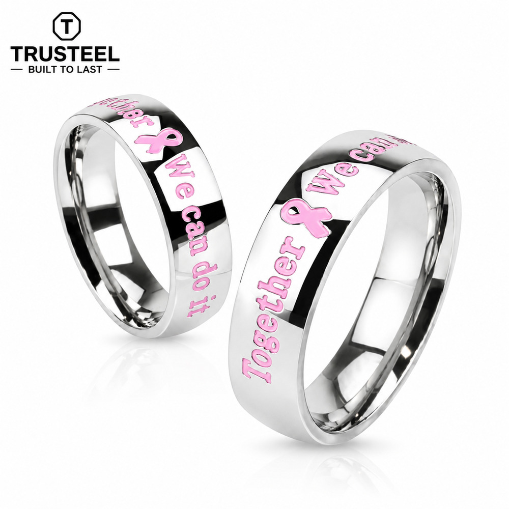 316L stainless steel cancer together we can do it men’s women’s size 6
